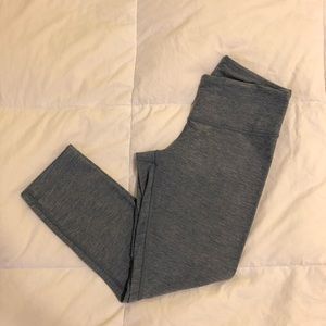 Lululemon Heathered Blue Wunder Under Crop